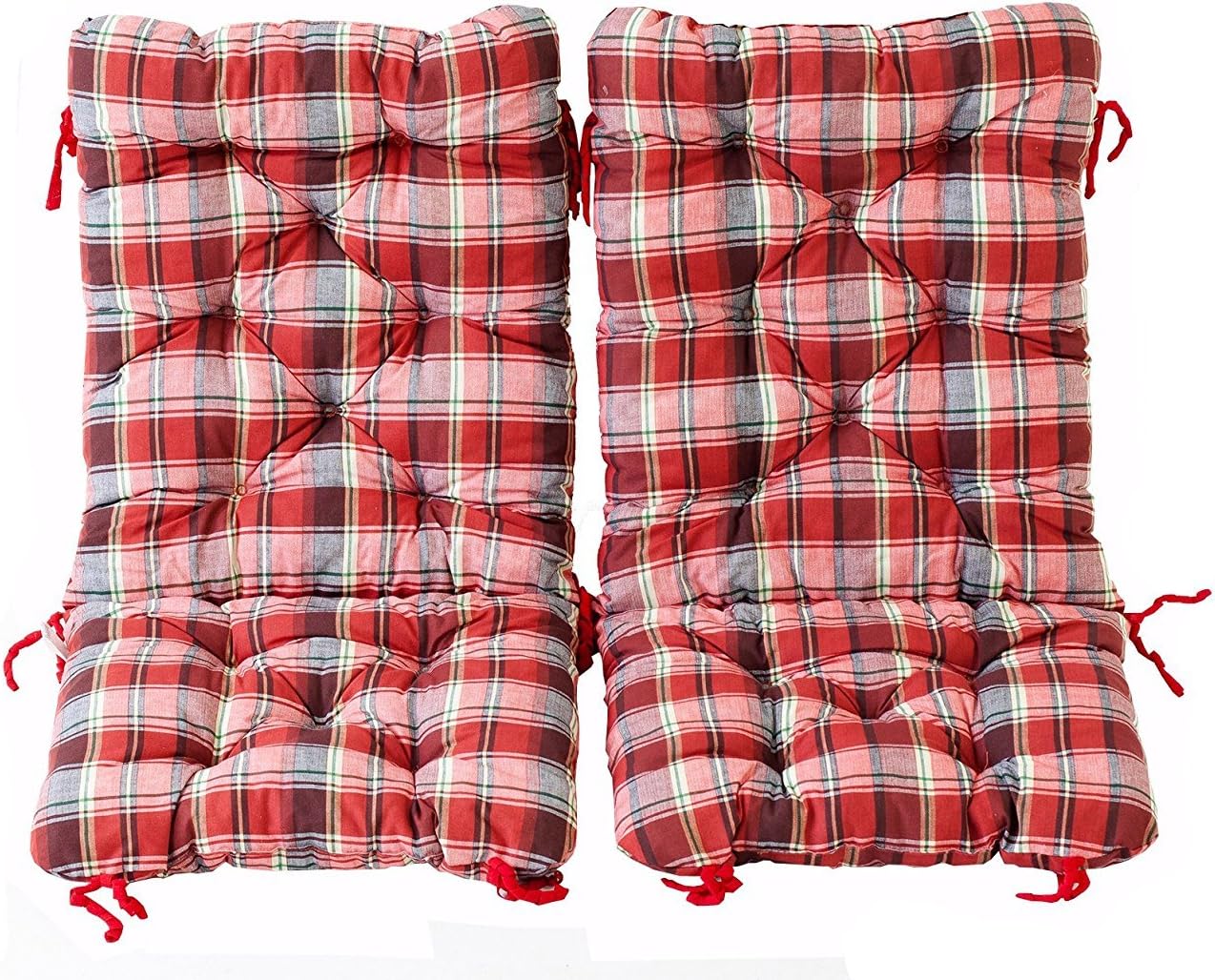 Cuscino Quadrato Per Sedia Ufficio 40x40 Cm - Imbottito In Cotone Morbido, Con Laccetti, Antiscivolo, Lavabile