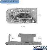 White Hinge Long 18in Galvanised Drop Bolt for Gates & Doors view 5