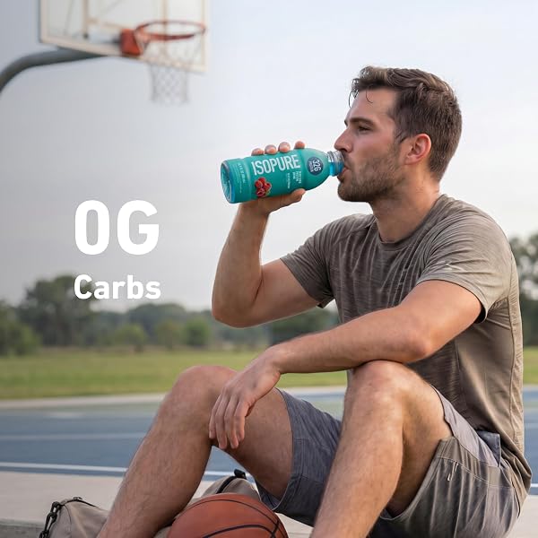 ISOPURE ZERO CARB 32G CLEAR PROTEIN READY-TO-DRINK, WHEY PROTEIN ISOLATE, BLUE RASPBERRY, 12 PACK