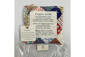 Pocket Prayer Quilt Mini Prayer Quilt with Cross Inside Vintage Prayers Cloth Inspirational Christian Gifts for Women Clergy 