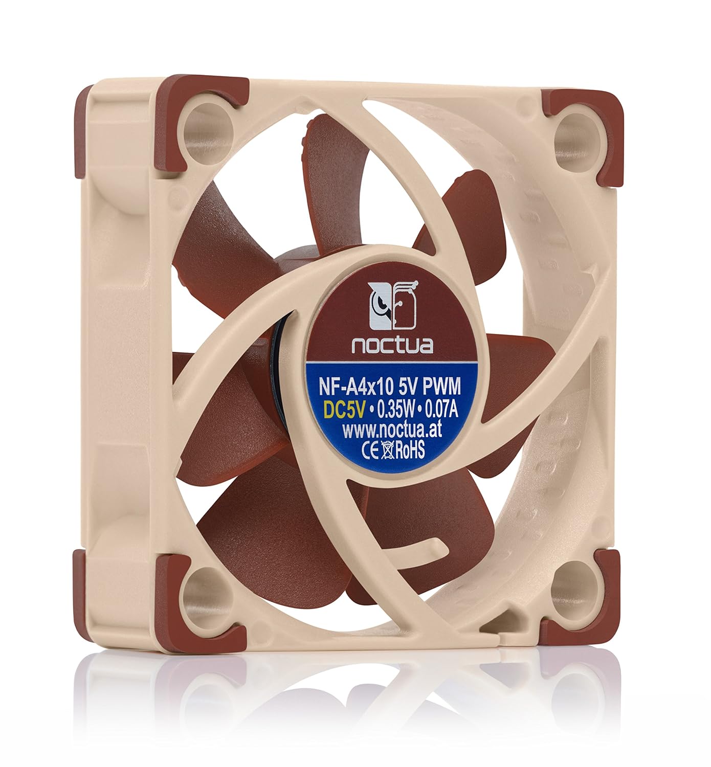 Noctua NF-A4x10 5V PWM, Premium Quiet Fan with USB Power Adaptor Cable, 4-Pin, 5V Version (40x10mm, Brown) - Image 4