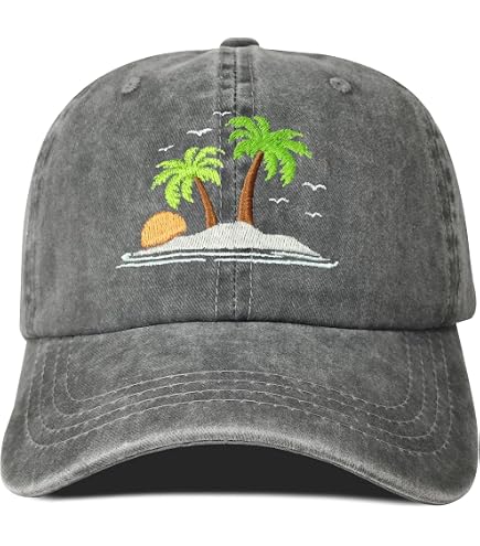 Palm Tree Hat, Hawaii Tropical Palm Tree Baseball Cap, Summer