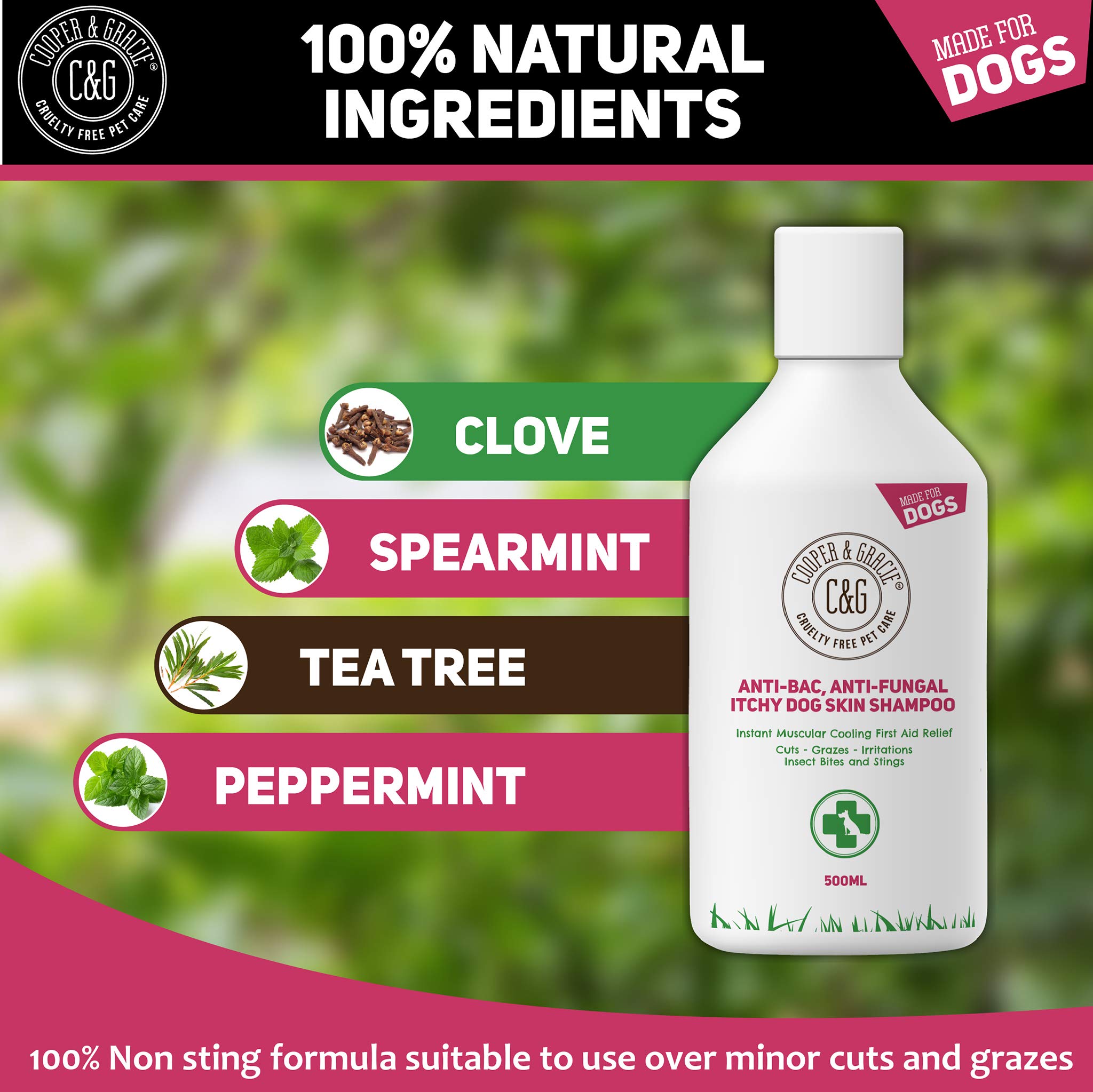 C&G Pets Dog Shampoo For Itchy Skin Antibacterial And Antifungal
