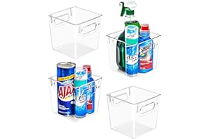 Sorbus Acrylic Organizers - Small Plastic Storage Bins for Kitchen, Cabinet Organizer, Can Organizer for Pantry, Fridge & Ref