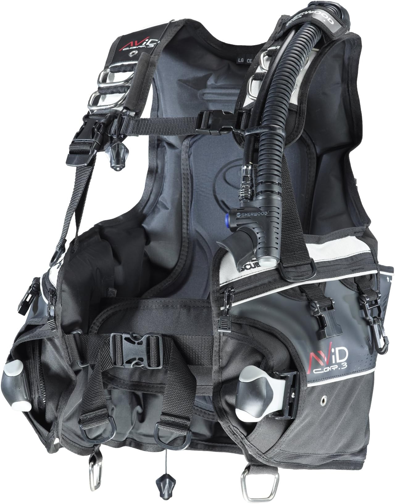 SHERWOOD SCUBA Avid BCD, Jacket Style, Accessory Ready for Flashlight, Knife, and Console Retractor