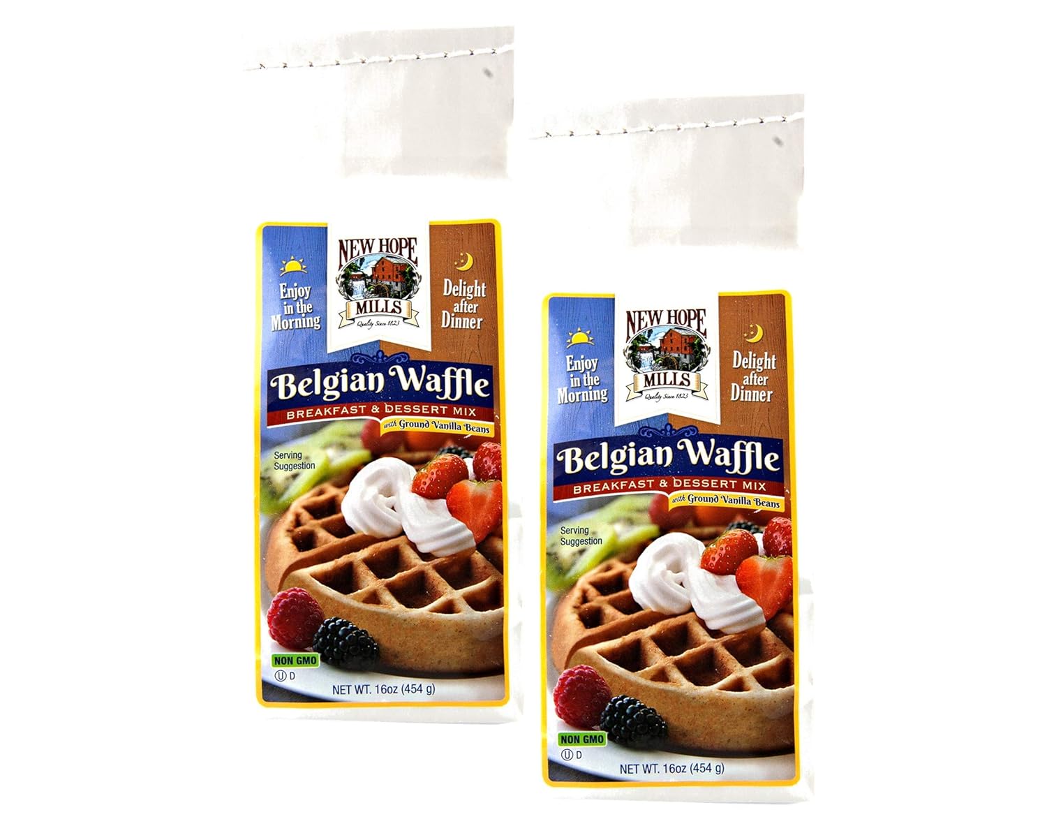 New Hope Mills Easy To Make Belgian Waffle Mix- Two 16 oz. Bags