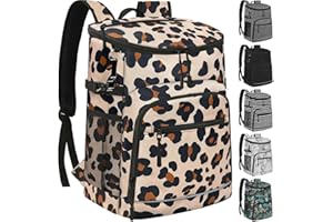 CAPOLO Cooler Backpack Insulated Leakproof Waterproof Backpack Cooler Bag 30/45 Cans, Large Capacity Lightweight Travel Camping Beach Backpack Cooler Ice Chest for Men and Women