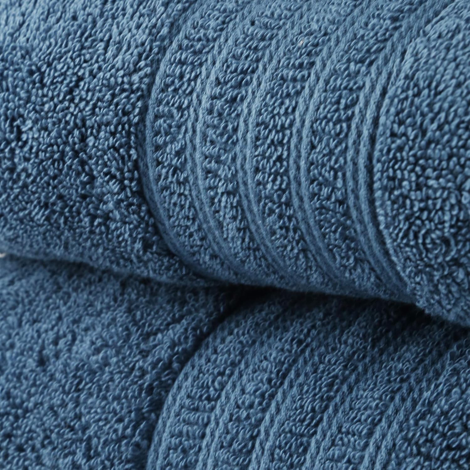 TRIDENT Soft Comfort 100% Air Rich Cotton Yarn Towels, 4 Piece Set -4 Bath Towels, Super Soft, High Absorbent, 550 GSM, Machine Washable (Peacock): Kitchen & Dining