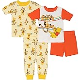 Disney boys 4-piece Snug-fit Cotton Pajama Set, Soft & Cute for Kids