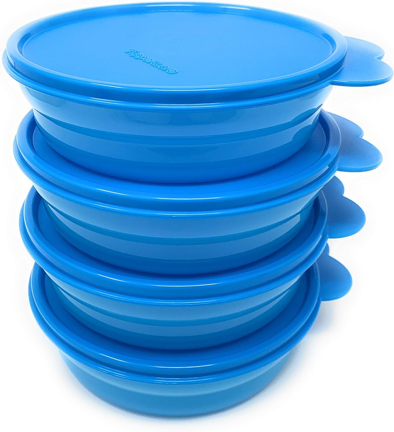 2 TTL Tupperware 155 Cereal Bowls Sheer Blue Sheer Yellow Cereal Bowls