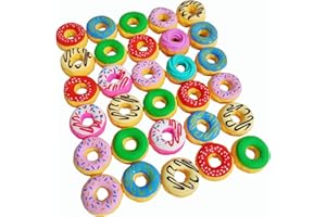 JSEHCHYA 30PCS Cute Fun Donut Erasers for Kids Bulk,Back to School Party Gifts (Donut, Big)