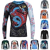 Roar BJJ Kid's MMA Rash Guard Training No-Gi and Gi Jiu Jitsu Rashguard MMA Grappling Compression Shirts Wrestling