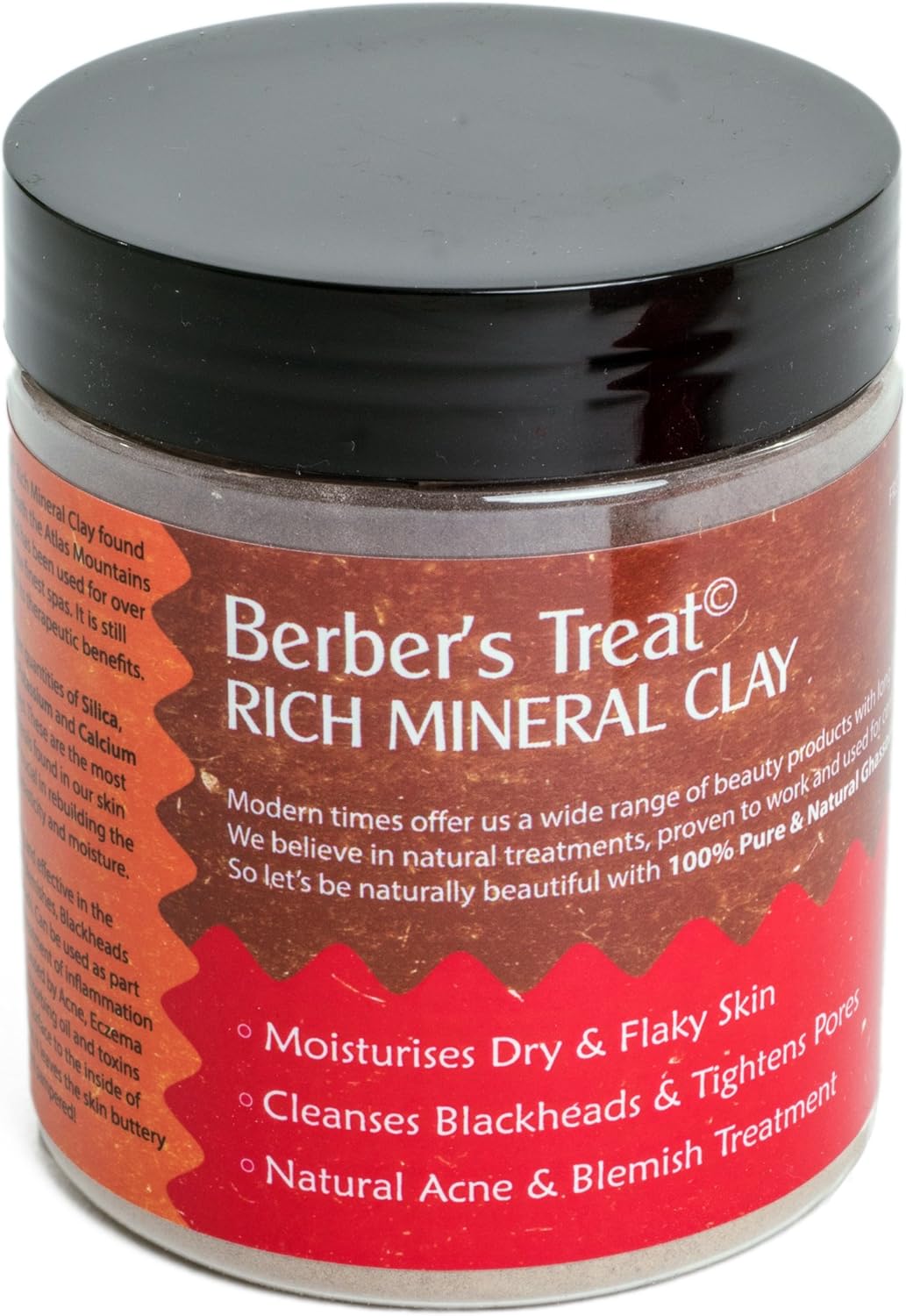 Rich Mineral Clay Mask for Oily Skin, Clogged Pores, Acne and Eczema