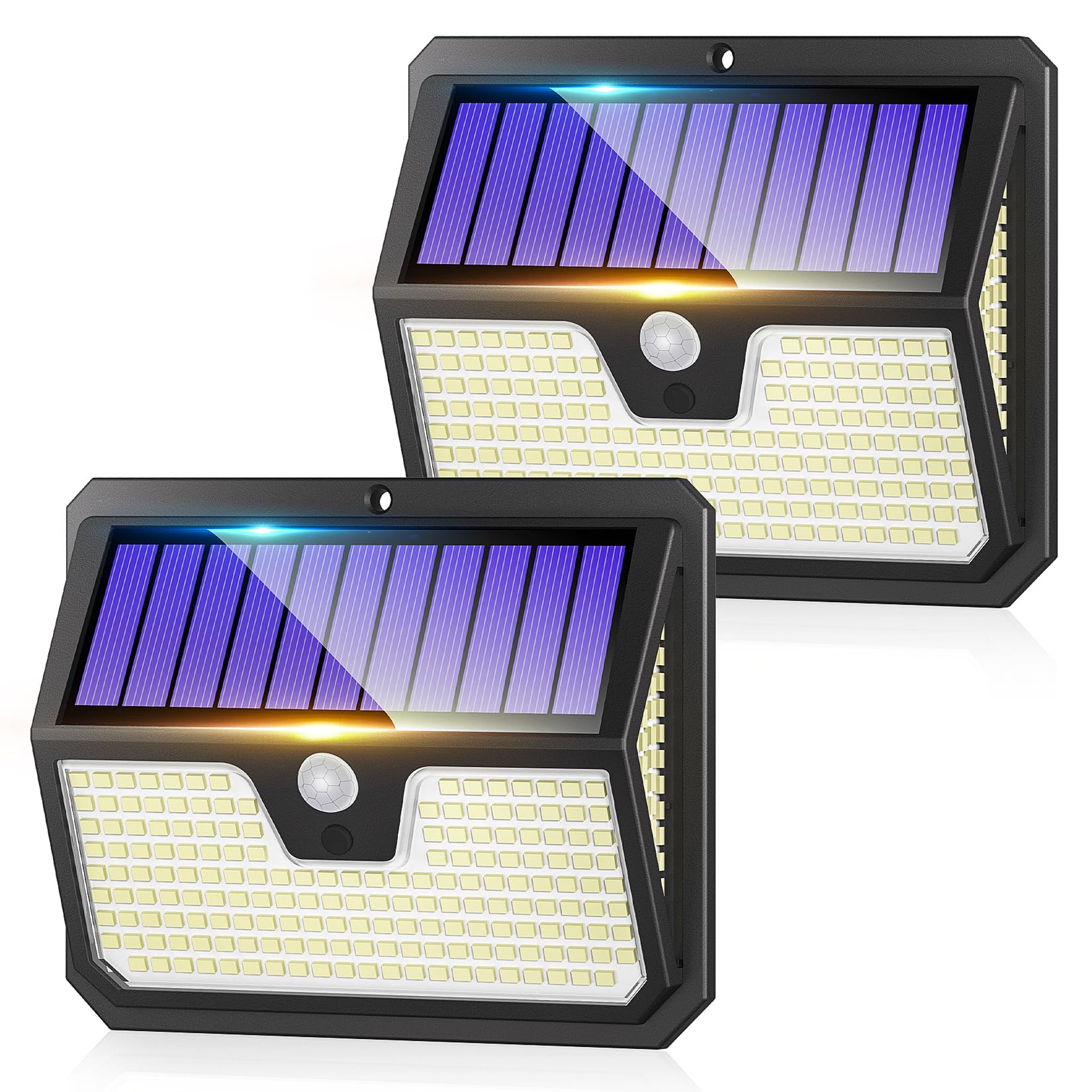 Outdoor Solar Lights, 238 LED Solar Security Lights and 3 Modes Motion Sensor 270° Wide Angle Solar Powered Lights IP65 Waterproof Solar Wall Light for Front Door, Yard, Garage, Garden (2 Pack)