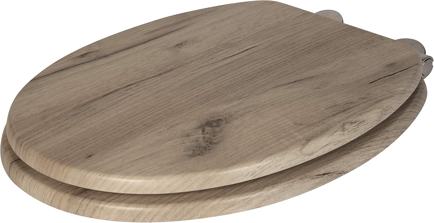 Croydex Corella Flexi-Fix Soft Close Wooden Toilet Seat - Image 4