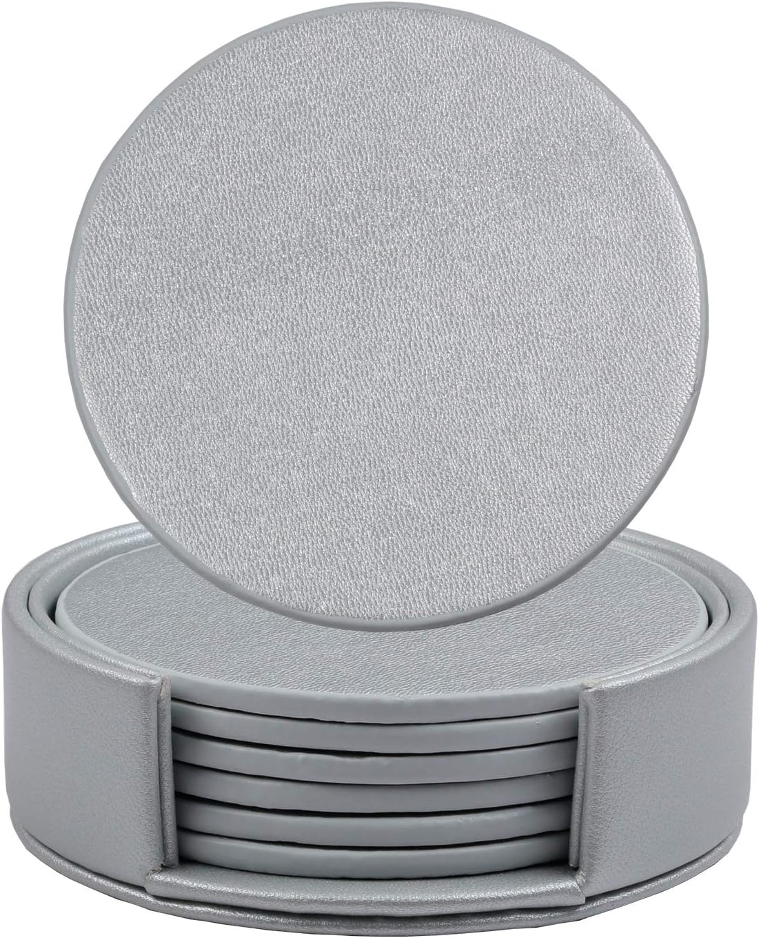 Homcomodar Kunstleder Untersetzer PU Leder Untersetzer Gläser