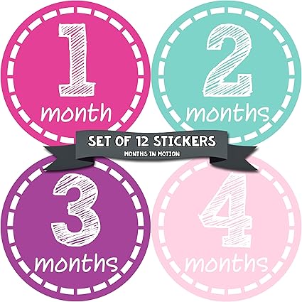 baby month stickers girl