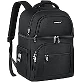Cooler Backpack,Insulated Backpack Cooler Leakproof Double Deck Cooler Bag for Men Women RFID Lunch Backpack