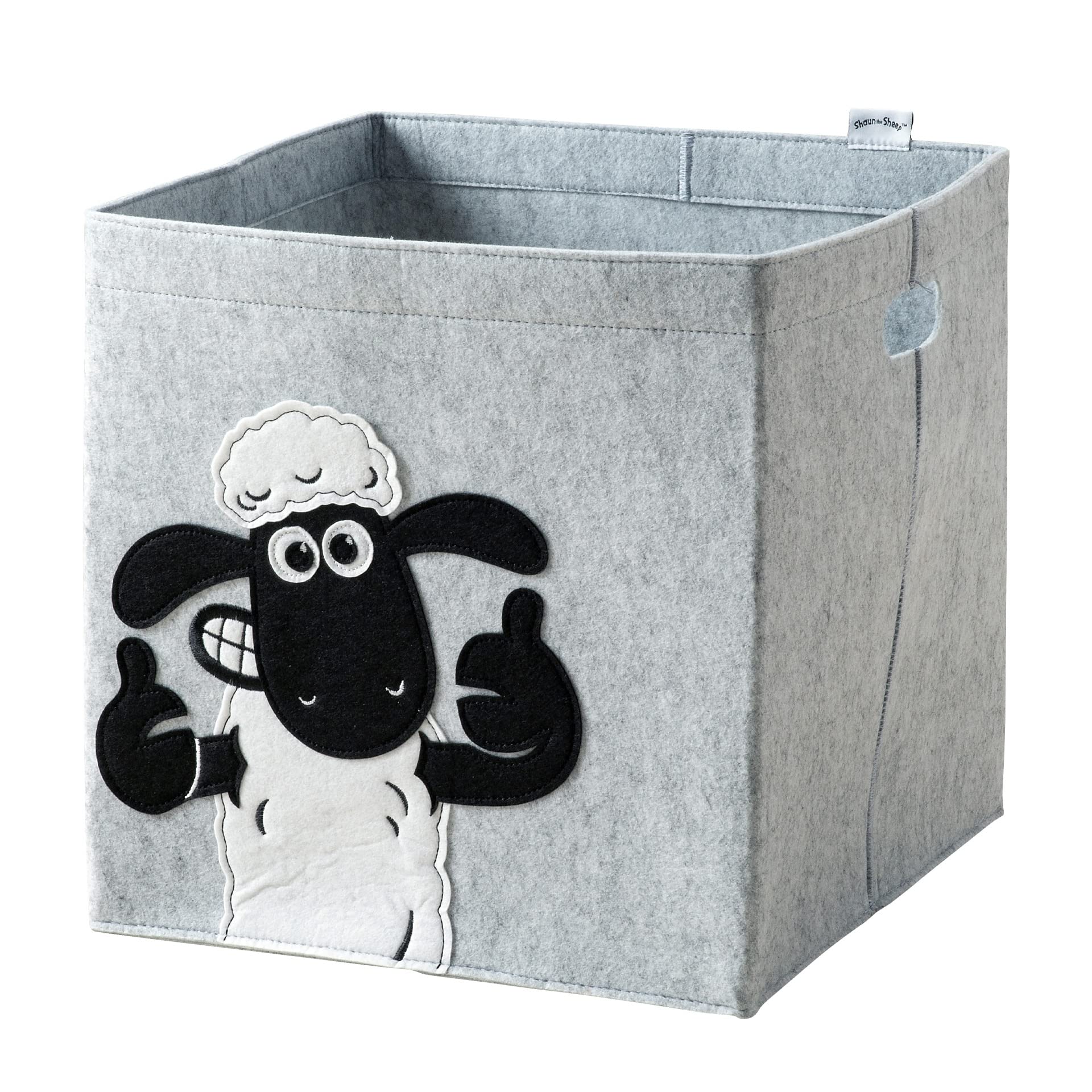LIFENEY Meets Shaun the Sheep Storage Box for Children - Felt Box with Iconic Sheep Motif to Store Toys - 33x33x33cm Suitable for Classic Cube Shelves