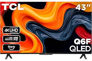 TCL 43-Inch Q6 QLED 4K UHD Smart TV with Fire TV (43Q651F, 2025 Model) Dolby Vision, HDR PRO+, Dolby Atmos, Alexa Built-in wi