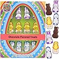 Chocolatey Bunnies, Chicks, and Sheep, Individually Wrapped Easter Candy, Basket Stuffers, 2.75 Inches, 12 Pieces