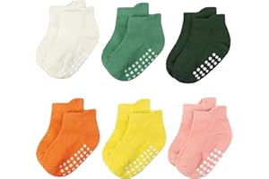jealkip Baby and Toddler Socks,Soft Cotton Non-Slip Ankle Socks for New Born,Boys and Girls