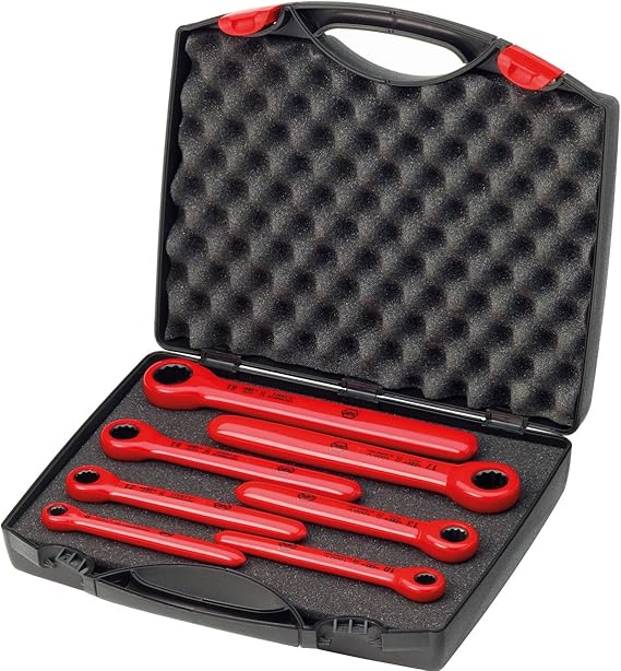 Wiha Insulated Ratchet Wrench Set, 7TLG.EB Ratcheting Wrench Set, 7