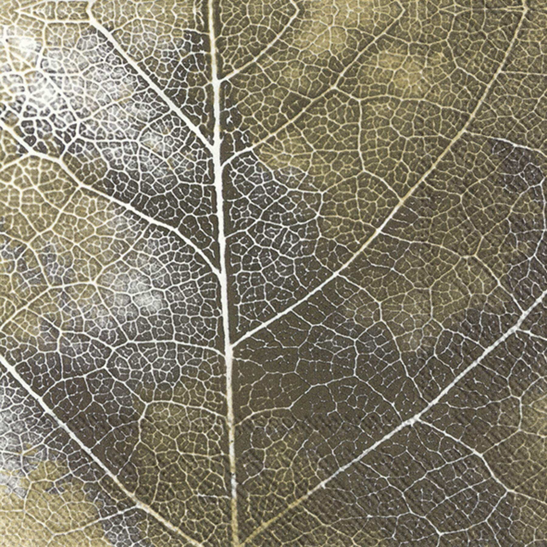 IHR THE LEAF gold Metallic paper table lunch napkins 33 cm square 3 ply 20 in a pack