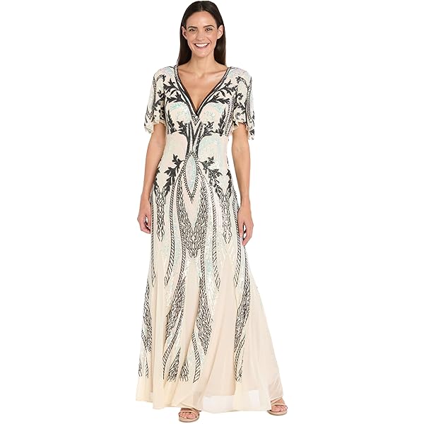 Amazon.com: Alex Evenings Women's Long Blouson Dress with Flutter Sleeves, Navy Sequin Pattern, 4 : Clothing, Shoes & Jewelry Amazon.com: Alex Evenings Women's Long Blouson Dress with Flutter Sleeves, Navy Sequin Pattern, 4 : Clothing, Shoes & Jewelry