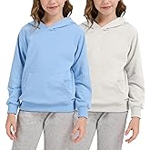PEHMEA 2 Pack Kids Hoodies Sweatshirt, Pullover Hooded Sweatshirts Cotton Hoodie with Pockets for Boys Girls 5-14 Years