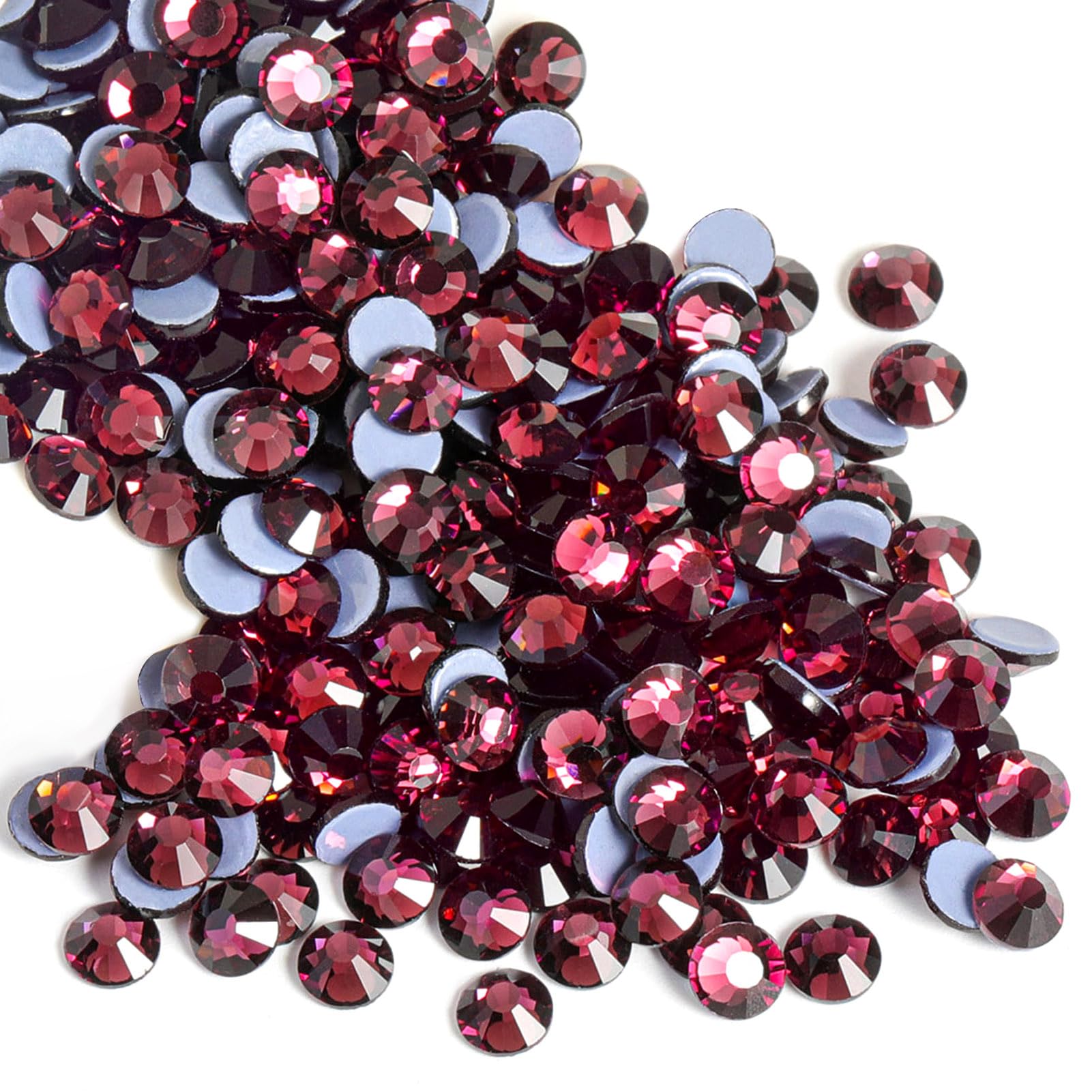 Beadsland Hotfix Rhinestones, 2880pcs Flatback Crystal Rhinestones for Crafts Clothes DIY Decorations, Amethyst, SS6, 1.9-2.1mm — image 1