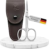 Solingen Curved Cuticle Scissors &ndash; Precision German Steel for Manicure &amp; Pedicure, Eyebrow &amp; Eyelash Grooming, Extra Sharp with Premium Storage Case