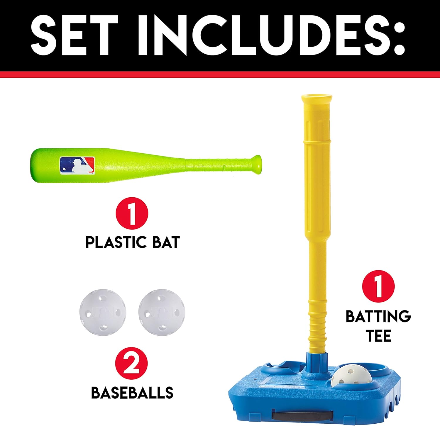 Franklin Sports MLB Kids Baseball Tee - Fold Away Baseball Tee with Carry Case: Toys & Games