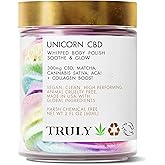 Truly Beauty Unicorn Whipped Body Polish with Chia, Acai and Rose - with Shea for Women, Body Butter Cream for Softer, Smoother and Glowing Skin - 2 Fl. Oz