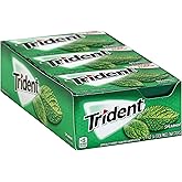 Trident Spearmint Sugar Free Gum, 14 count per pack - 12 Pack