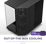 NZXT H6 Flow Compact Mid-Tower PC Case Panoramic Glass Black CC-H61FB-01 view 4