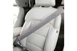 HighnessHwoo Extra Long Seatbelt Covers for Adults Kids Women & Men, Soft Car Seat Belt Strap Cushion for Sedan, SUV, Trucks, Shoulder Neck Chest Protector Pads, Auto Accessories, 1pc, Gray, 15.5in