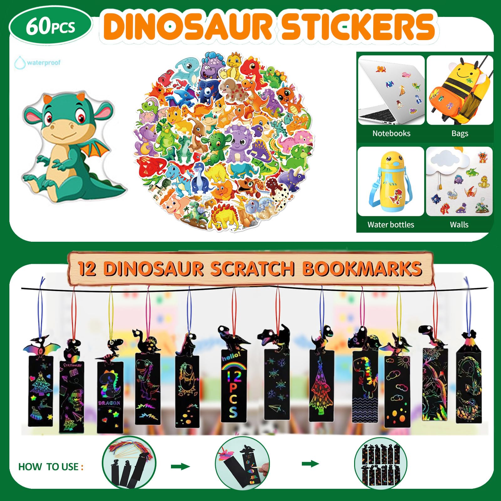 Dinosaur Party Favors For 12 Kids, Dinosaur Birthday Party Supplies, Dinosaur Goodie Bags for Boys Girls Birthday, Dinosaur Gifts Bags Fillers Pinata Stuffers, Dinosaur Themed Party Toys