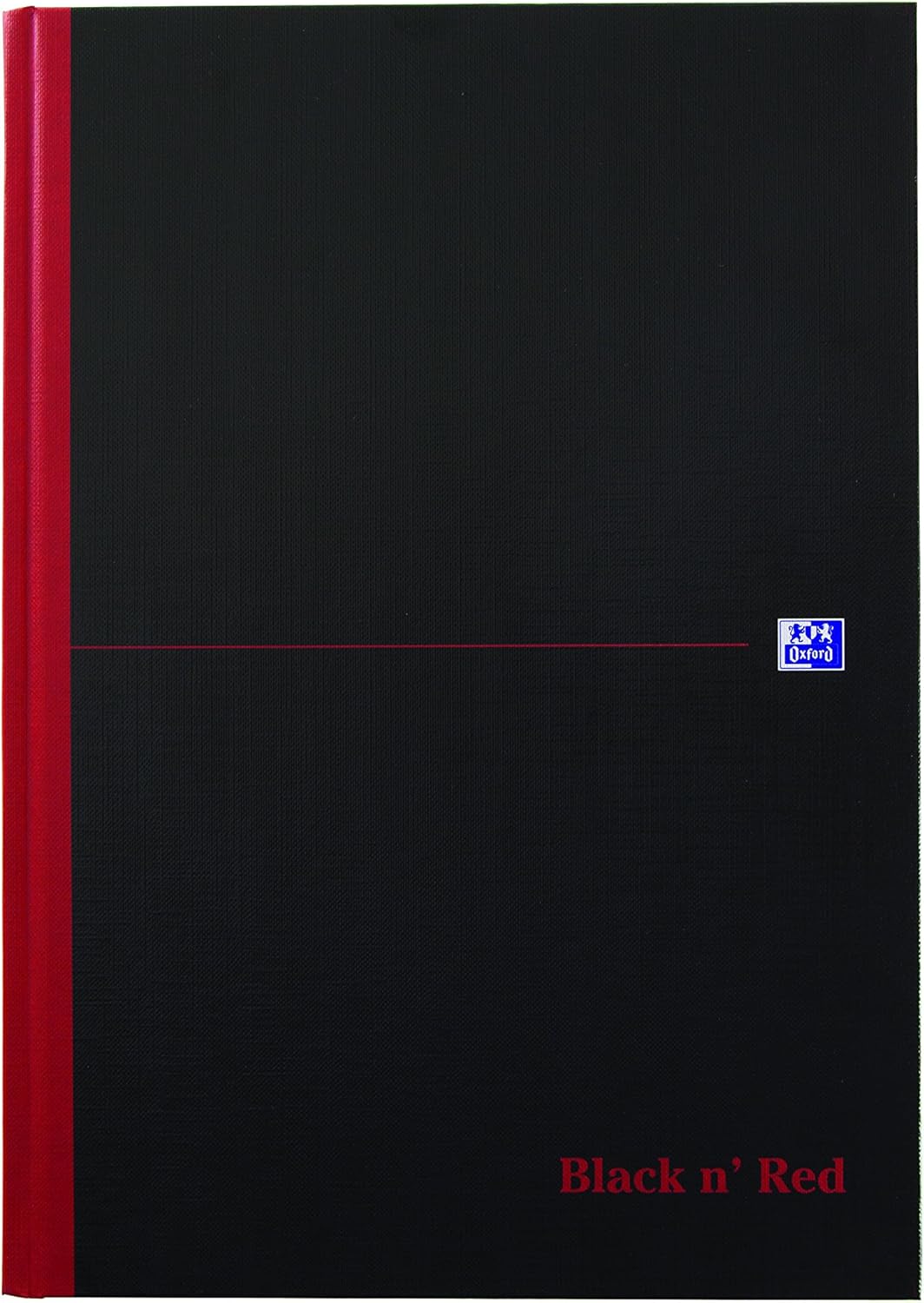 Oxford Black n' Red Hardback Notebook A4 Notebook, /m², Squared, Pack of 1