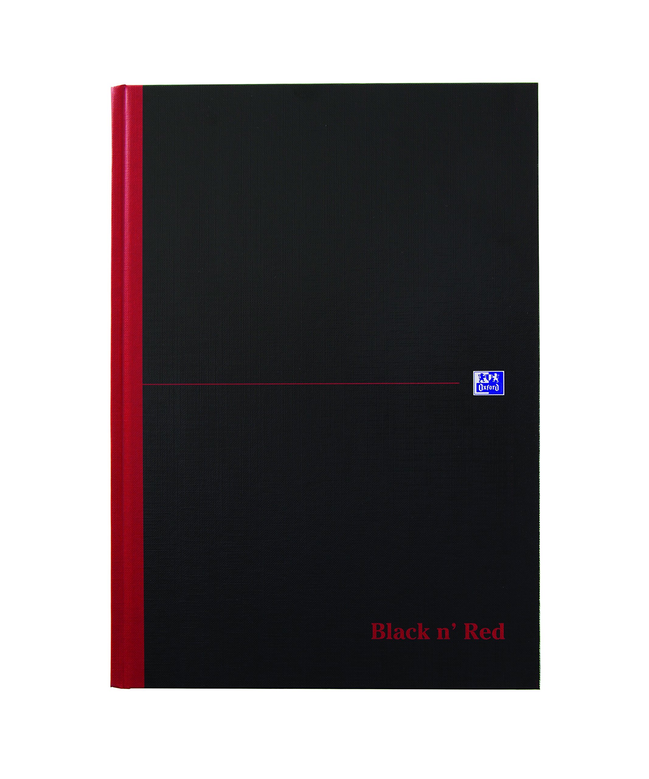 Oxford Black n' Red Hardback Notebook A4 Notebook, /m², Squared, Pack of 1