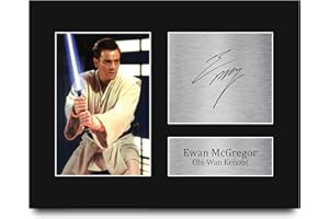 HWC Trading Ewan McGregor Gift USL Signed Printed Autograph Star Wars Gifts Obi-Wan Kenobi Print Photo Picture Display - US Letter Size