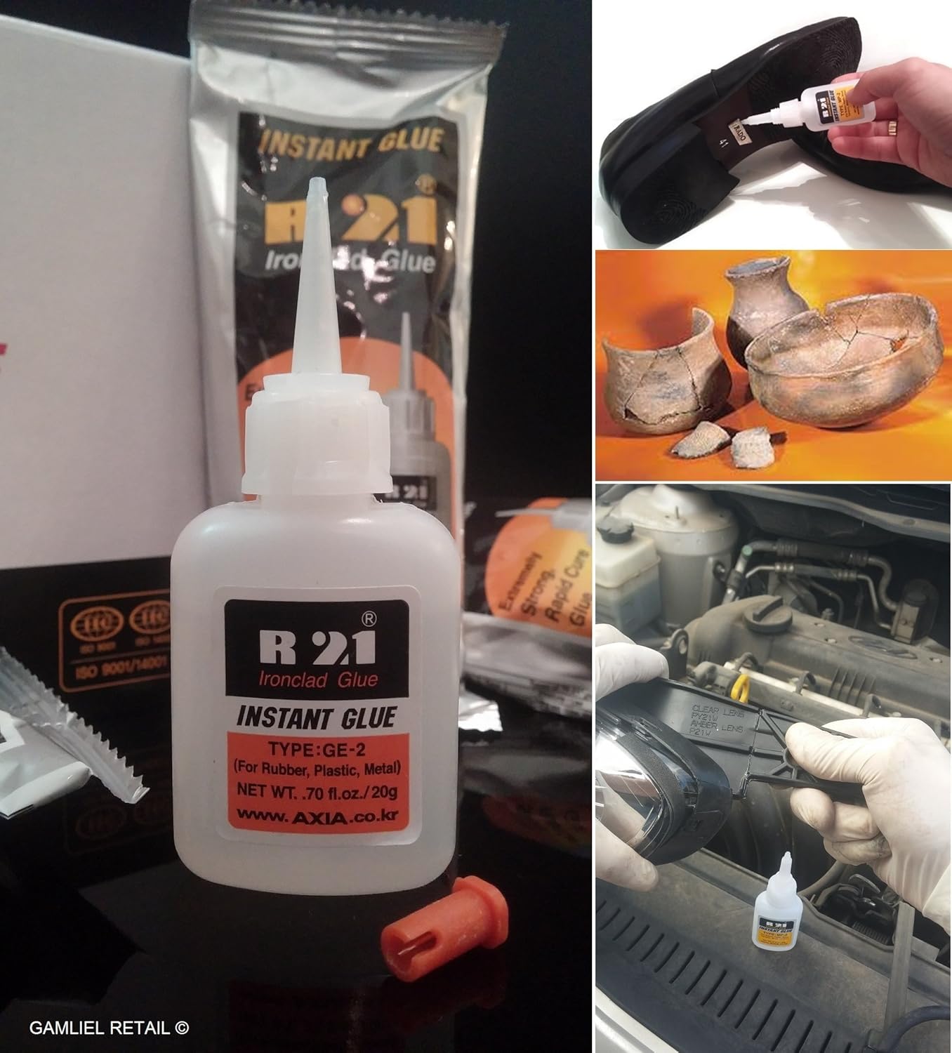 AXIA R21 MP2 / GE2 INSTANT GLUE Cyanoacrylate Ironclad Glue