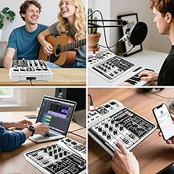 Professional DJ audio mixer, 4-channel DJ