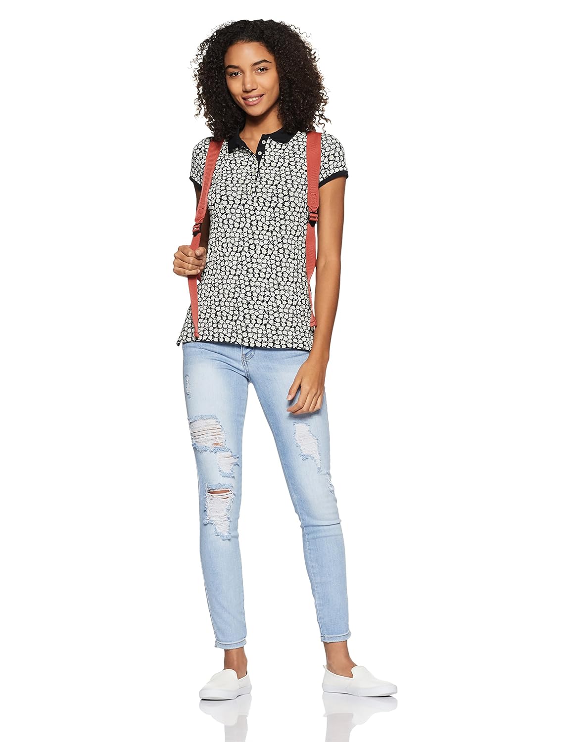 gap women's short sleeve printed polo