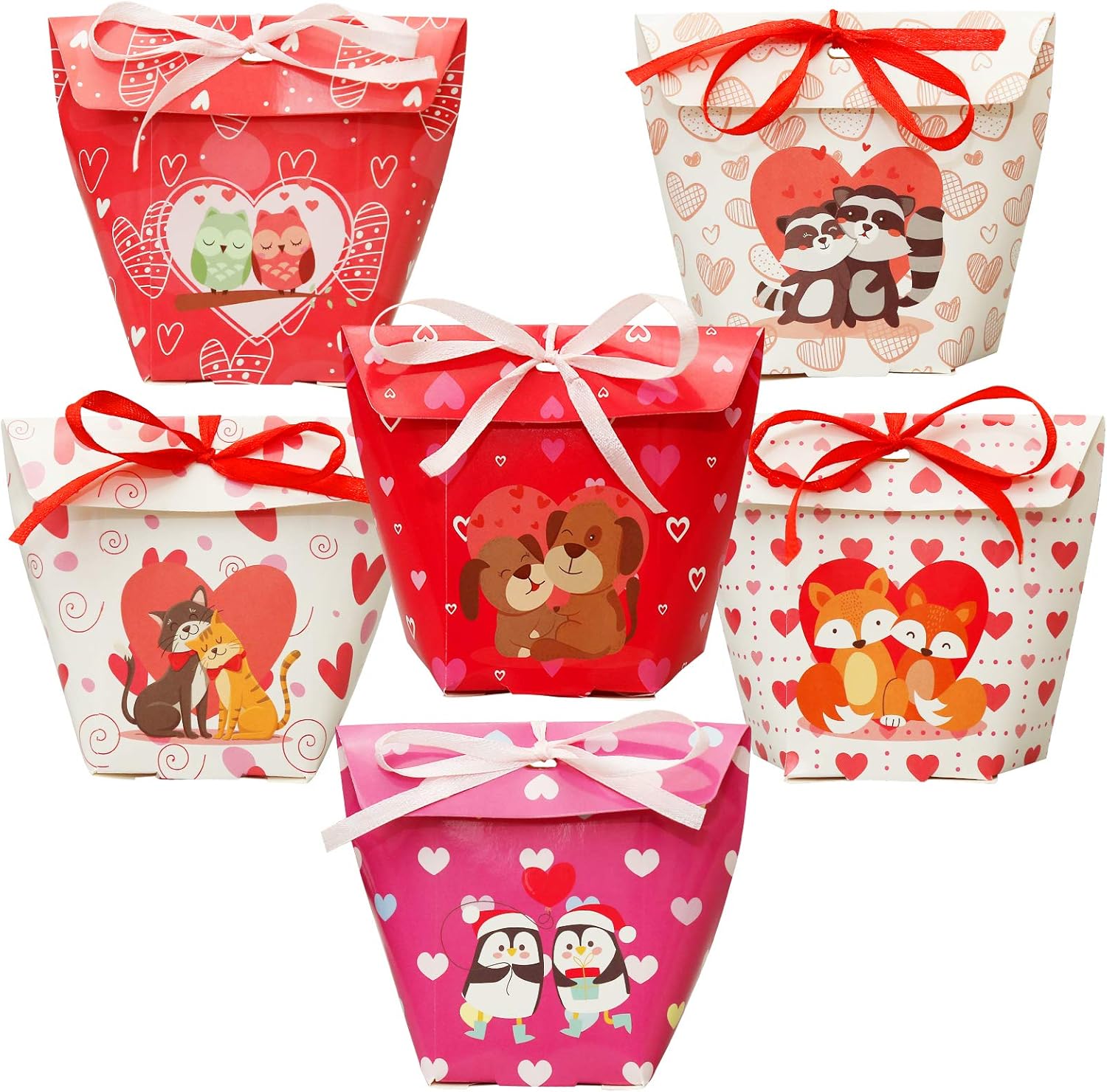 24Ct Valentine’s Day Treat Bags Boxes for Kids VDay