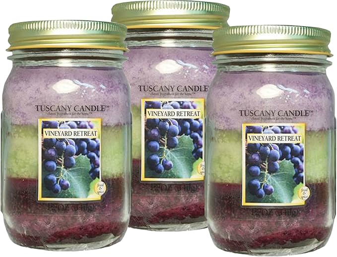 Langley Empire Candle Tuscany Triple Pour Mason Jar Mottled