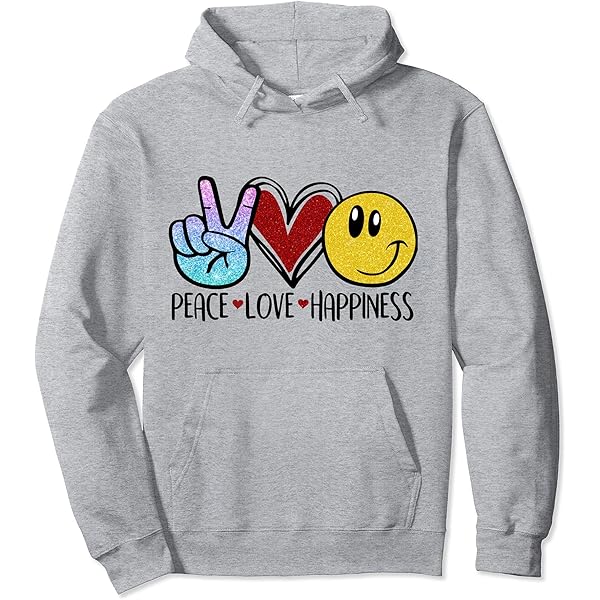 Amazon.com: Peace Love Happiness Smile Face Heart Kids Long Sleeve