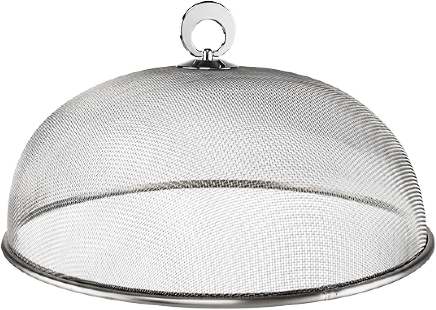 Cloche Alimentaire Pliante 30x30 Cm - Polyester Et Métal, Protection Anti-insectes, Couleur Blanc