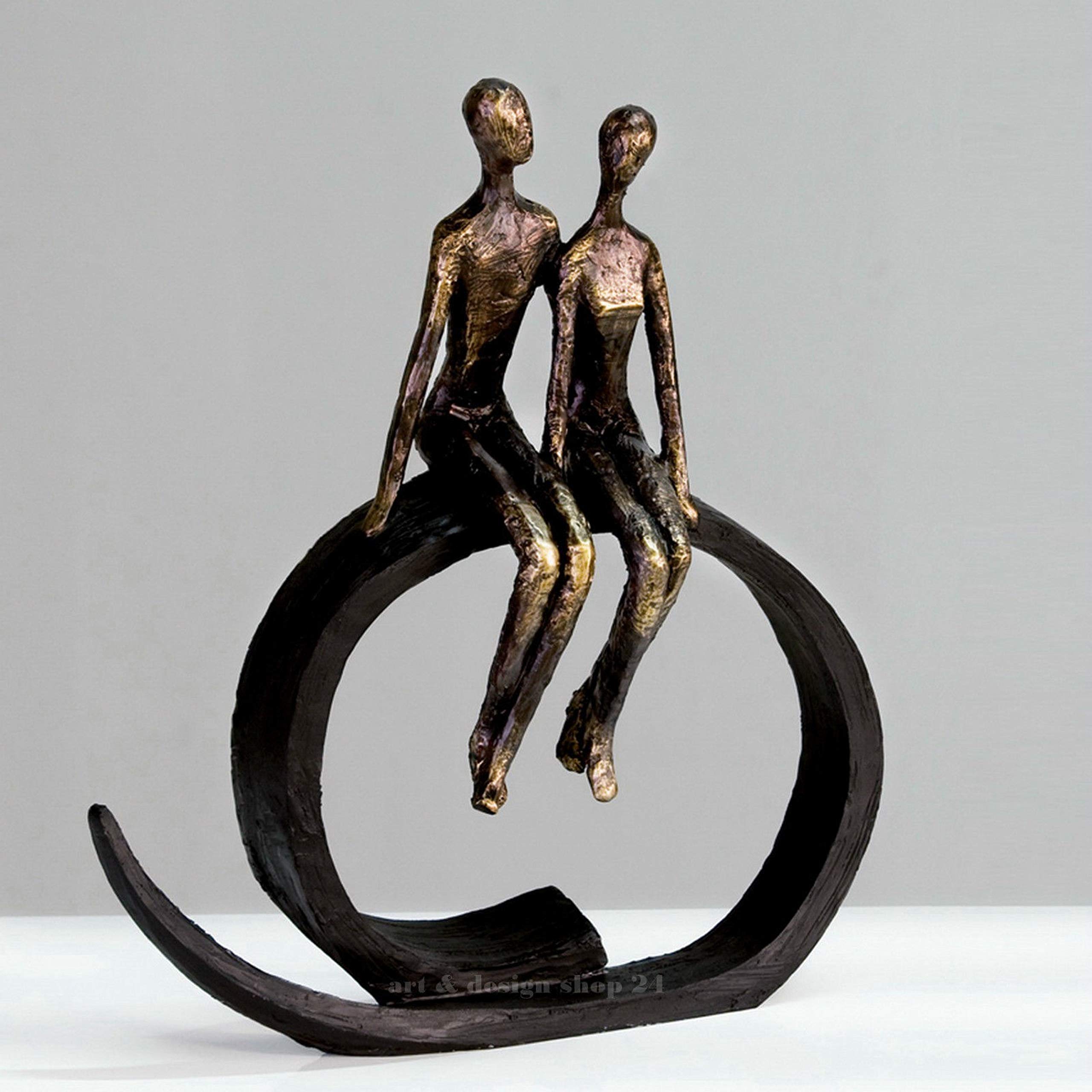 Casablanca modernes Design Sculpture, Resin, Bronze, Black, Höhe 35 cm