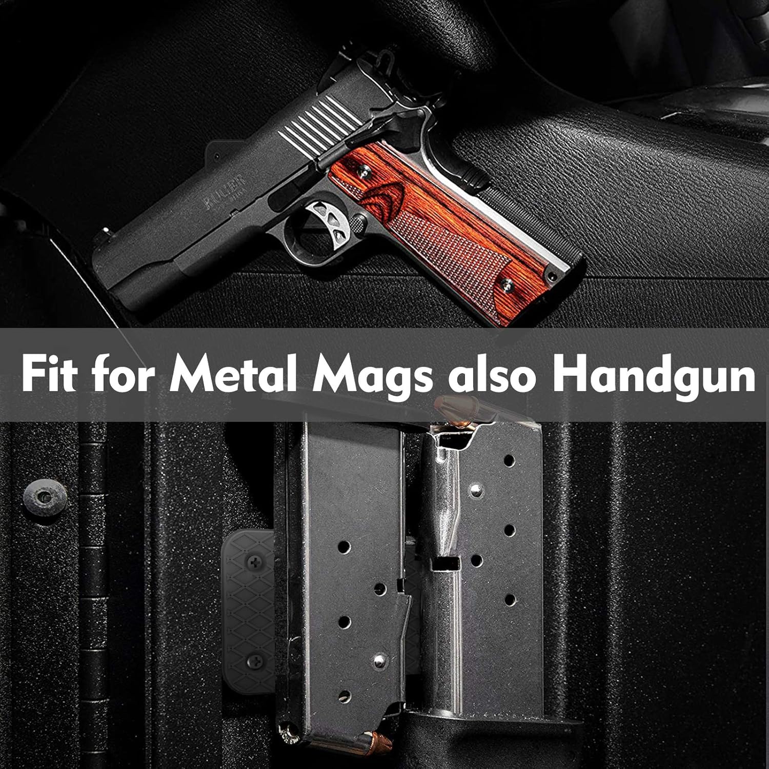 Magnetic Ammunition Holder, Gun Magazine Storage/Organizer in Shelf, Cabinet, Locker, Vault, Desk, Door, Ammo Gun Safe Accessories Mount for Pistol, Rifle, Handgun Mags&Clips : Sports & Outdoors